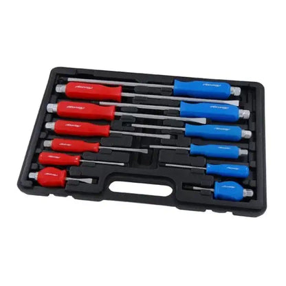 Neilsen 12pcs Magnetic Screwdriver Set – Heavy Duty Phillips & Slotted Go-Through Drivers with Hex Tops