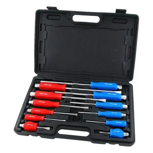 Neilsen 12pcs Magnetic Screwdriver Set – Heavy Duty Phillips & Slotted Go-Through Drivers with Hex Tops